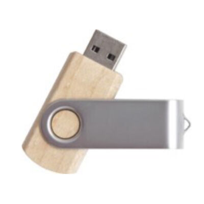 16 GB Ahşap Döner Kapaklı USB Bellek - 1