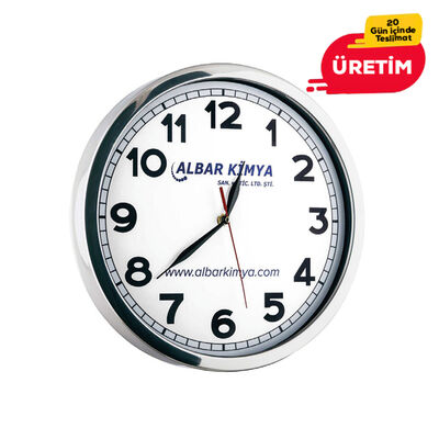 GLORY METAL DUVAR SAATİ BEYAZ (30 CM) - 1