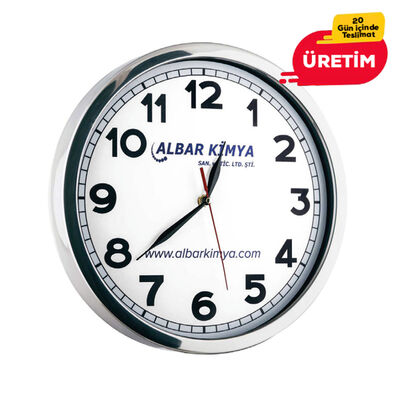 GLORY METAL DUVAR SAATİ BEYAZ (35 CM) - 1